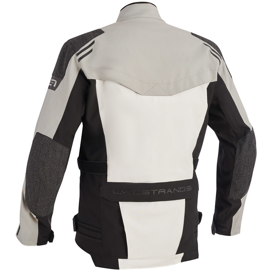 Lindstrands Storbo Laminated Motorcycle Jacket Light Grey Black
