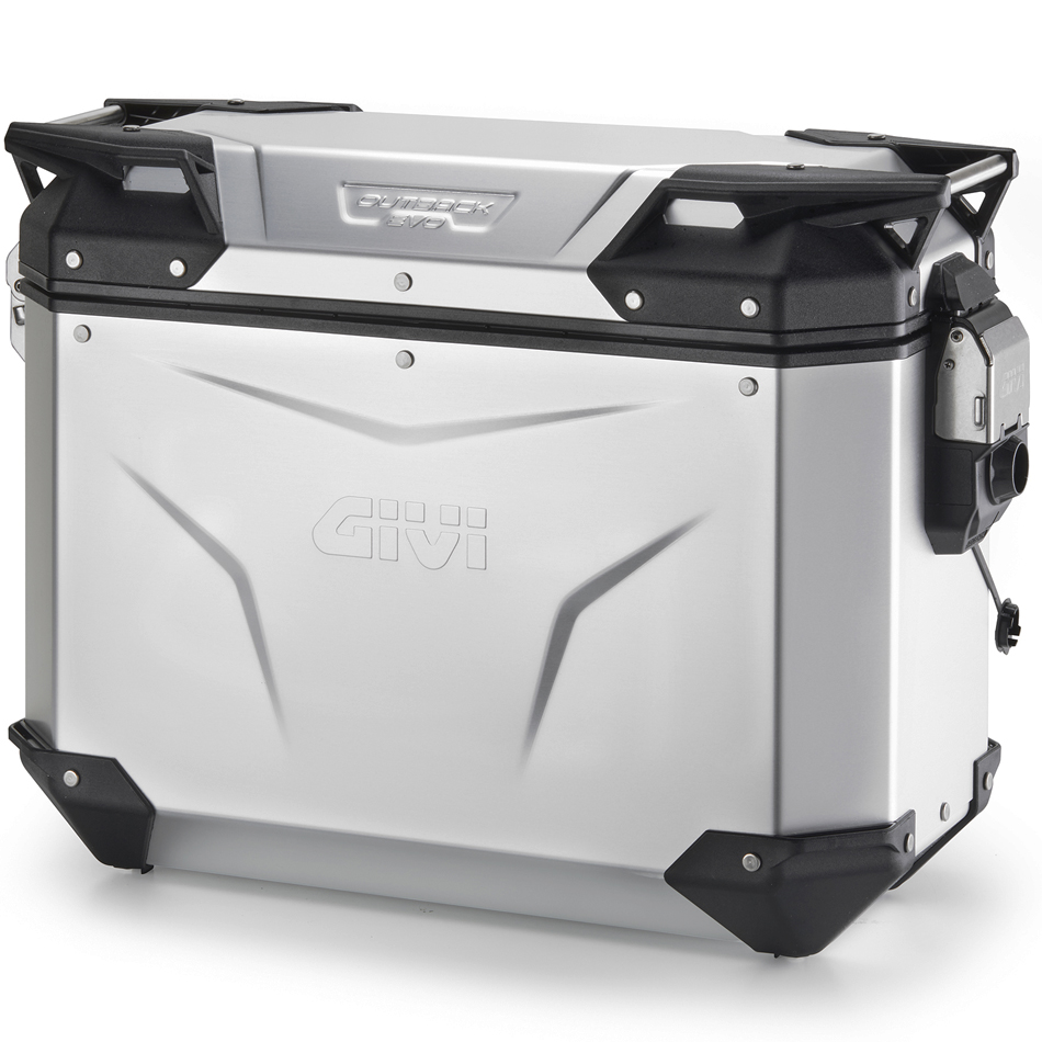 Givi Trekker Outback Evo Smart Pannier Anodised Aluminium 37 Litre Left