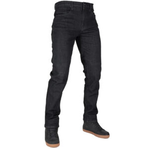 MotoJean Motorcycle Jeans Straight Black Short Leg